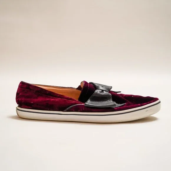 Kate Spade Delise Plum Velvet Sneakers - Picture 2 of 7